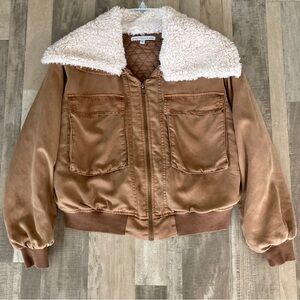 Young Fabulous & Broke Earhart Jacket With Removable Faux Sherpa Collar